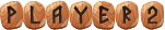 placa escrito Player 2